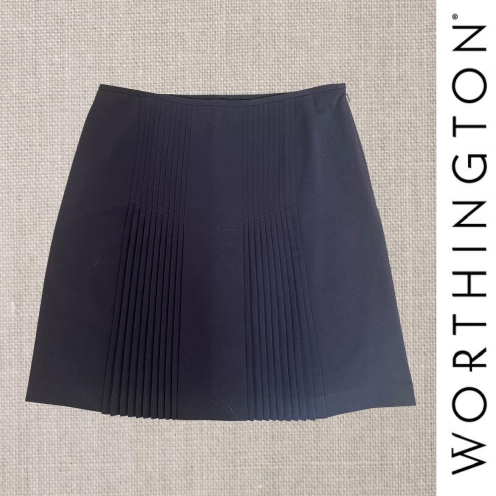 Worthingtons Works Brown Stretch Separates Pleated‎ Skirt, Size 12, MSRP $62
